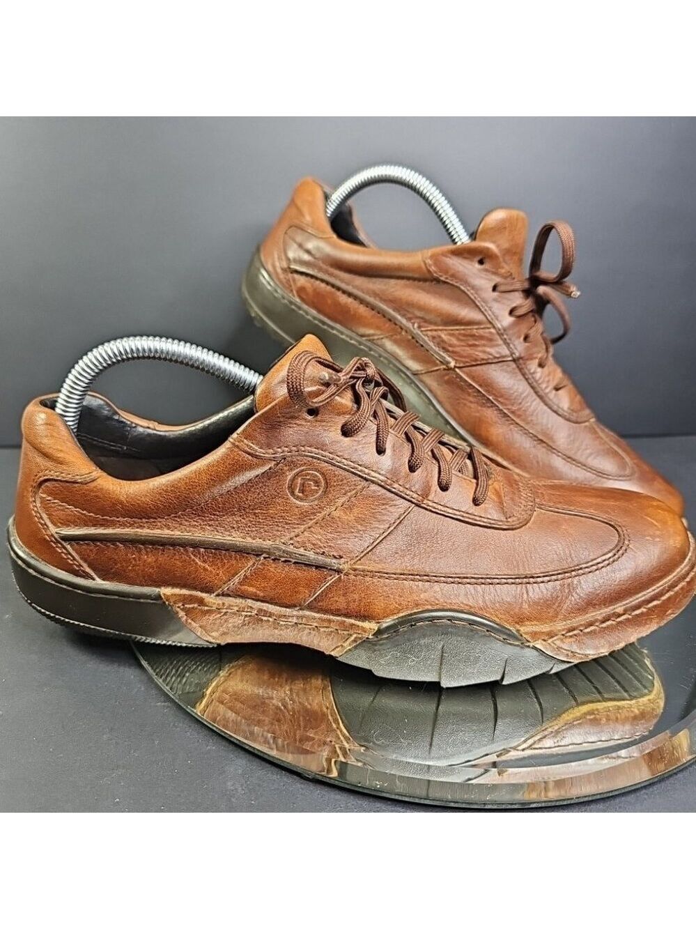 Rockport ITravel Men’s Casual Shoes Size 9.5 Brown Leather Lace Up Nice Pair